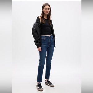 GAP High Rise Vintage Slim Jeans Dark Indigo 33 16 Short